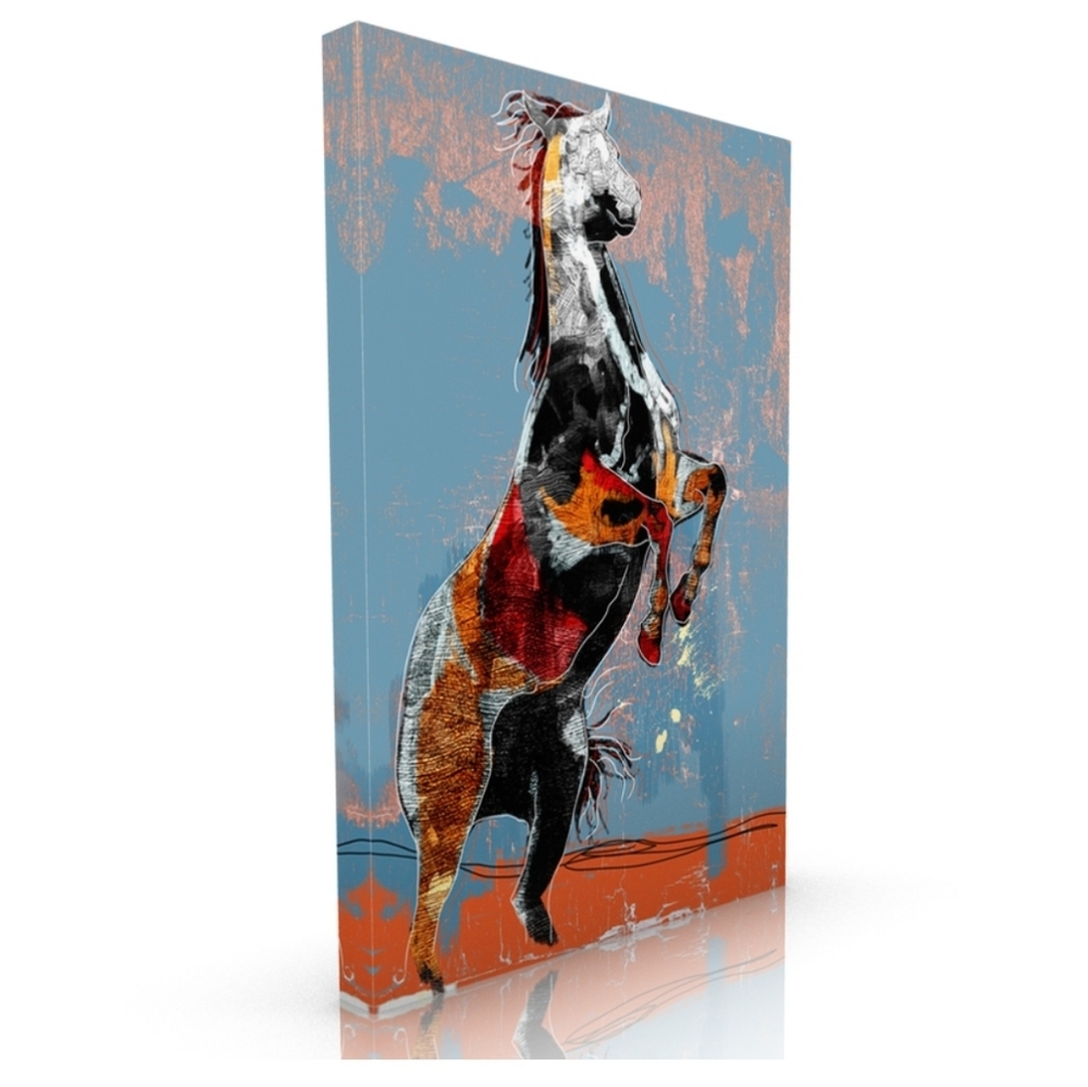 Ranging Stallion Abstract Canvas